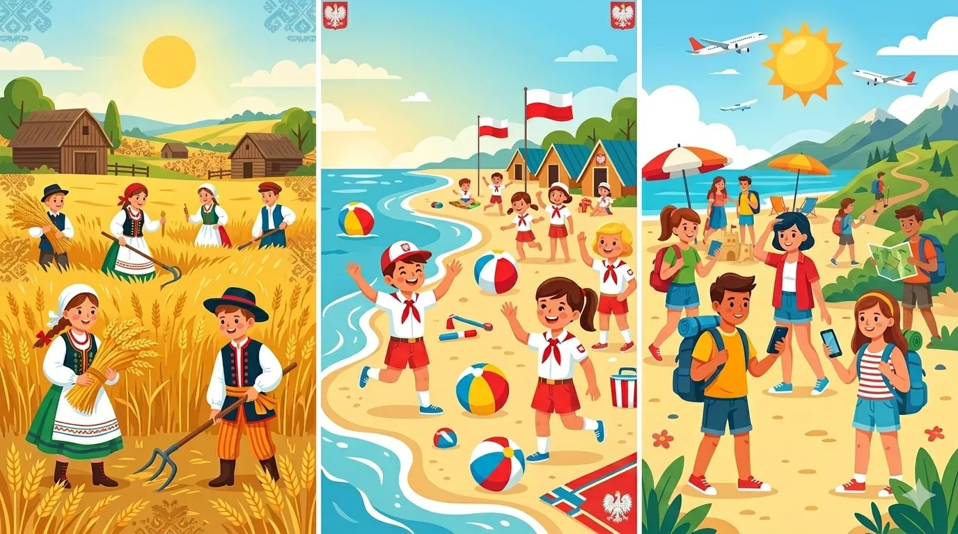 Historia wakacji w Polsce: dzieci w XIX wieku przy żniwach, kolonie PRL i współczesne wakacje